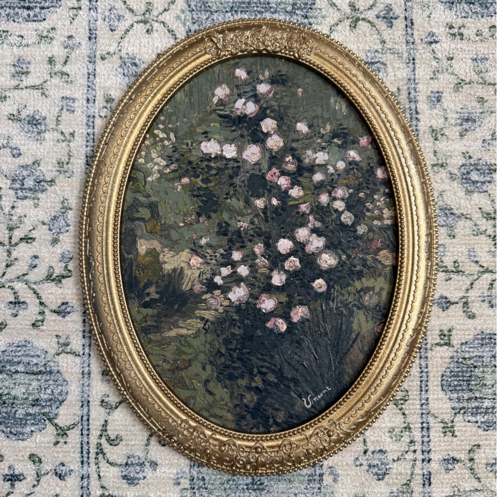 11x14 Roses by Vincent Van Gogh Vintage Floral Oval Framed Art inspired